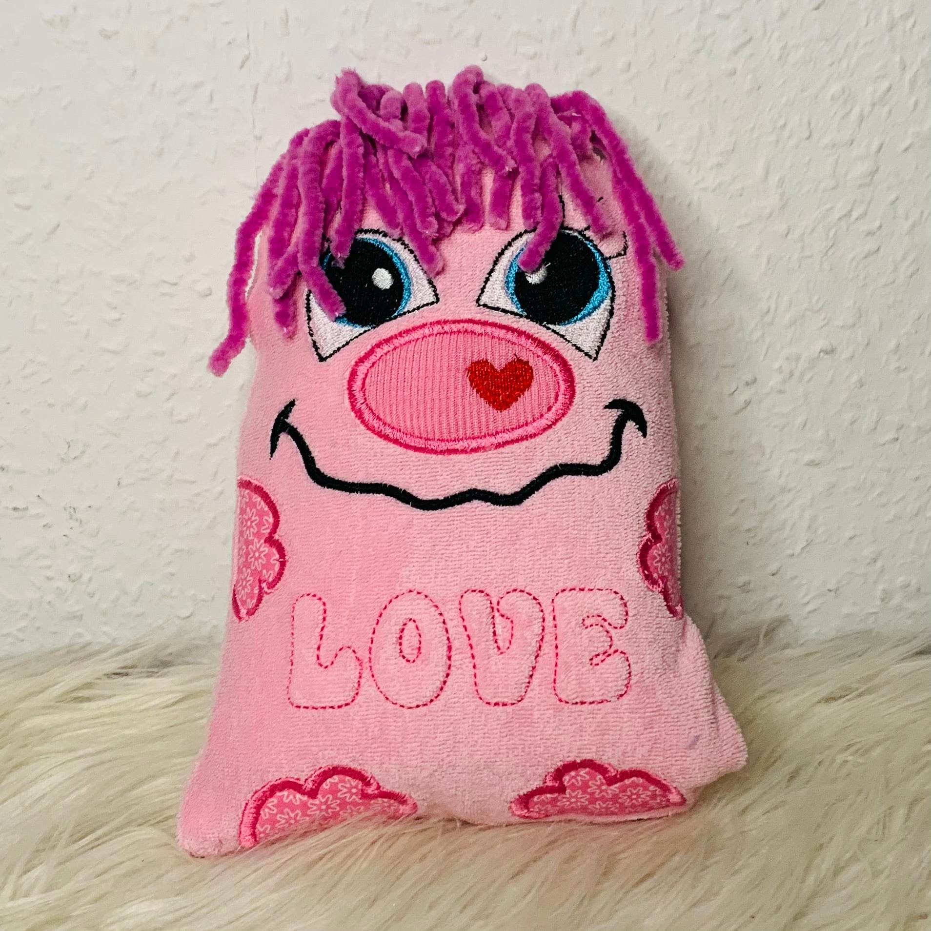 Stickdatei Schnobbel Monster Lovely mit 3D Schriftzug Love Set 2504 - Sewando