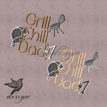 Papatime Grill.Chill.Dad. Bügelbild 2xPNG für Väter - Sewando