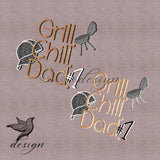 Papatime Grill.Chill.Dad. Bügelbild 2xPNG für Väter - Sewando