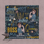 Power Mama Rockabilly Jeans Gold Edition Stoffdesign - nicht exklusiv - Sewando