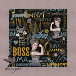 Power Mama Rockabilly Black Gold Edition Stoffdesign - nicht exklusiv - Sewando
