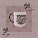 Rosy Rebel – Tassen-Design für Kaffeebecher (PNG-Datei) - Sewando