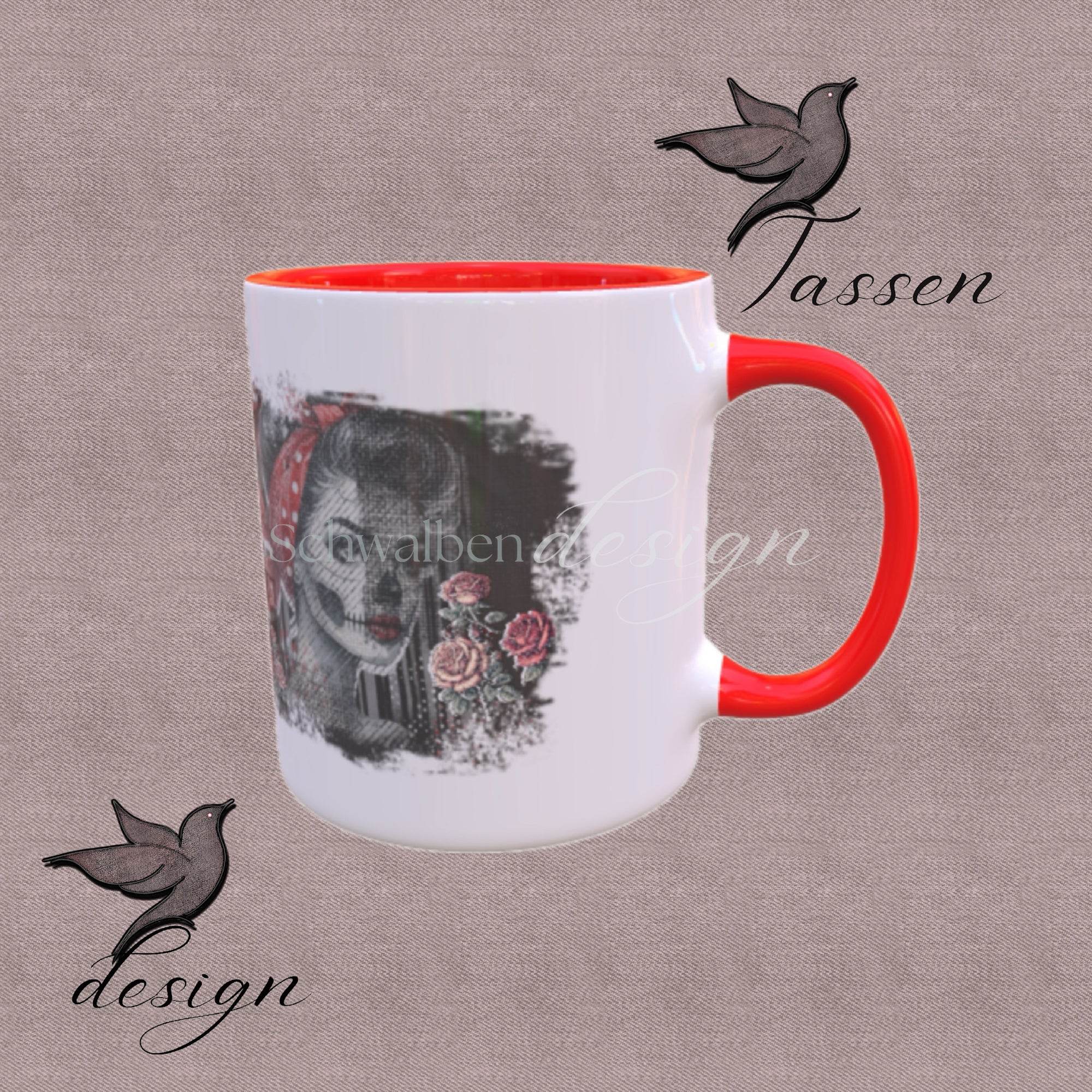 Rosy Rebel – Tassen-Design für Kaffeebecher (PNG-Datei) - Sewando