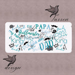 Papa Time – Tassen-Design Türkis für Kaffeebecher (PNG-Datei) - Sewando