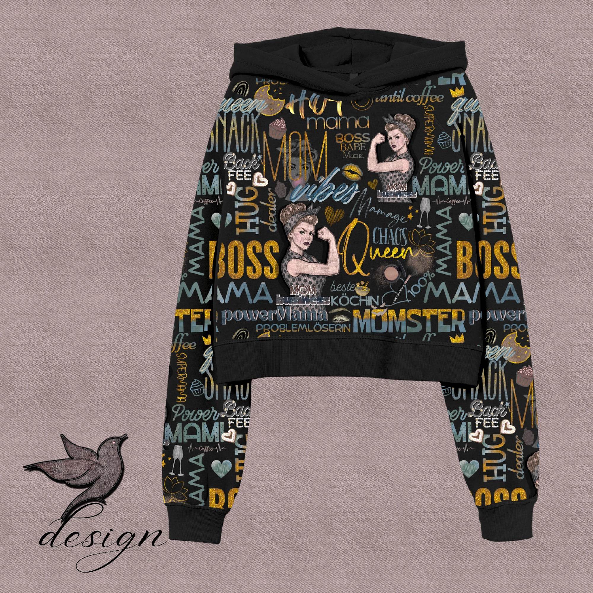 Power Mama Rockabilly Black Gold Edition Stoffdesign - nicht exklusiv - Sewando