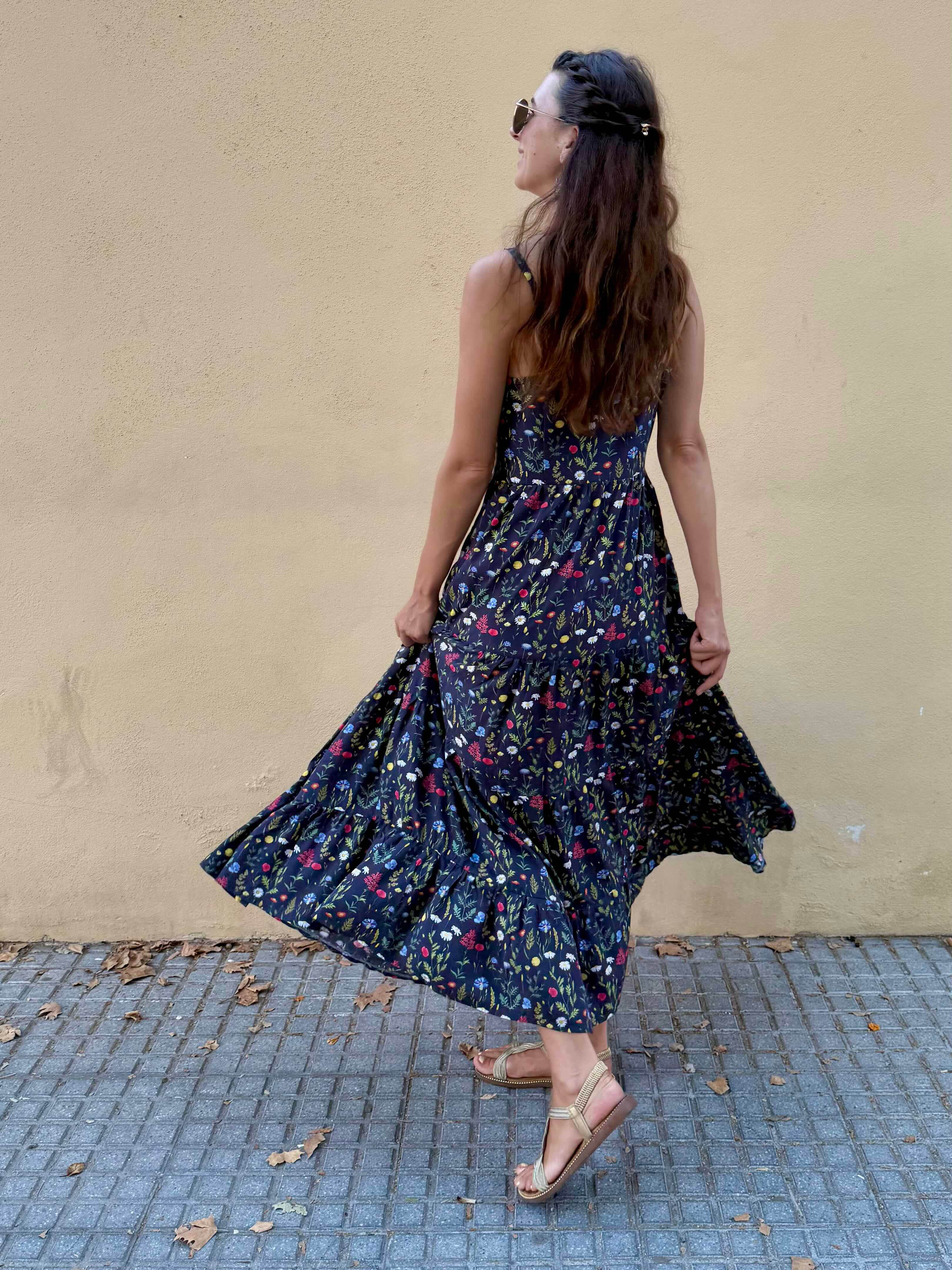 Trägerkleid mit Stufen, Sommerkleid RAFAELA, A/B-Cup, PDF Schnittmuster, Gr. 32-50 - Sewando