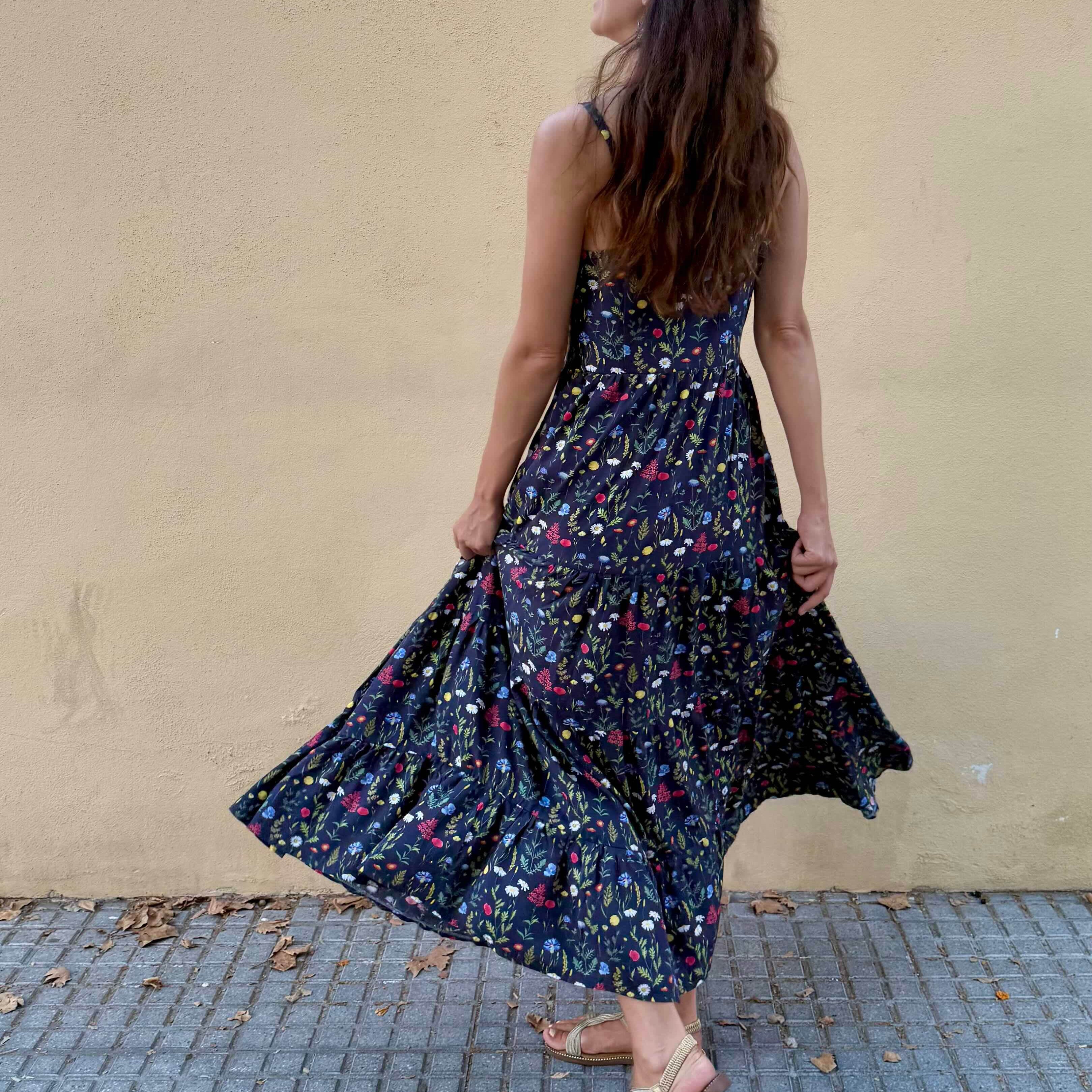 Trägerkleid mit Stufen, Sommerkleid RAFAELA, C/D+-Cup, PDF Schnittmuster, Gr. 32-50 - Sewando