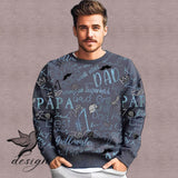 Papatime „Grill, Chill“ Graphit/Hellblau Stoffdesign - nicht exklusiv - Sewando