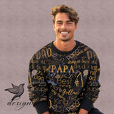 Papatime „Grill, Chill“ schwarz/ocker/blau Stoffdesign für echte Väter - Sewando