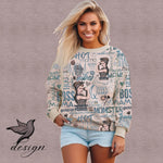 Power Mama Vintage Rockabilly stone/blue Stoffdesign - Nicht exklusiv - Sewando