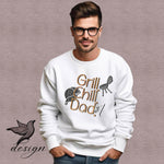 Papatime Grill.Chill.Dad. Bügelbild 2xPNG für Väter - Sewando