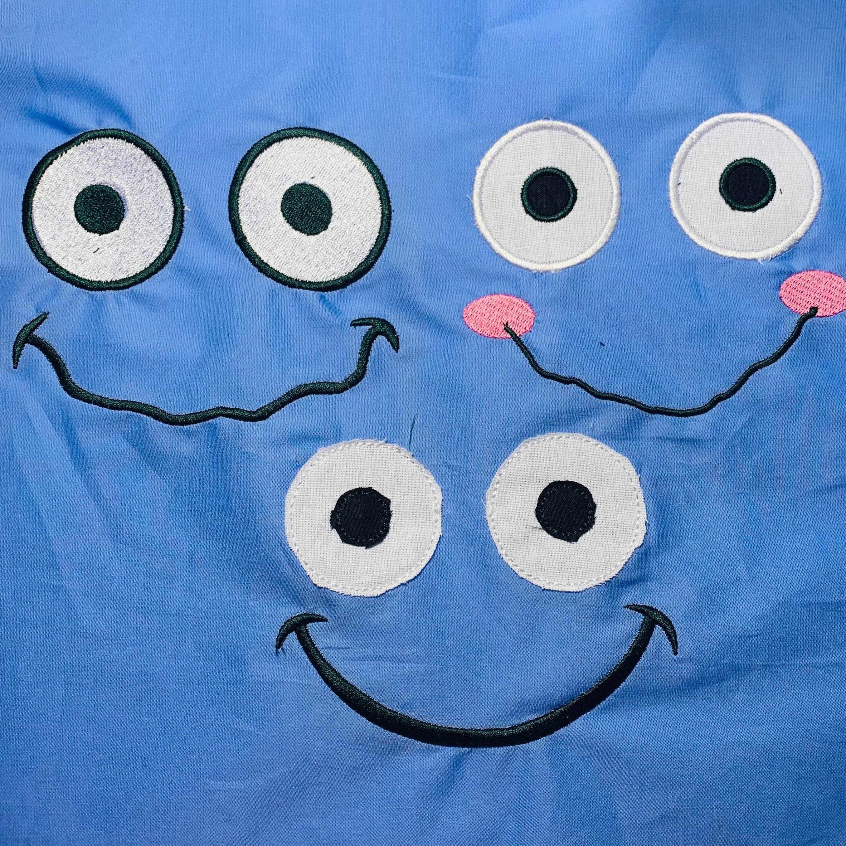 Stickdatei Augen Mund für Kuscheltiere Monster Set 2511 - Sewando