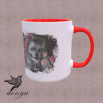 Rosy Rebel – Tassen-Design für Kaffeebecher (PNG-Datei) - Sewando