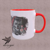 Rosy Rebel – Tassen-Design für Kaffeebecher (PNG-Datei) - Sewando