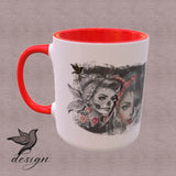 Rosy Rebel – Tassen-Design für Kaffeebecher (PNG-Datei) - Sewando