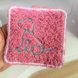 Abschminkpad Hund Stickdatei ITH 10x10 cm M2 Waschpad Pad Waschlappen