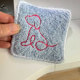 Abschminkpad Hund Stickdatei ITH 10x10 cm M2 Waschpad Pad Waschlappen