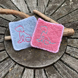 Abschminkpad Hund Stickdatei ITH 10x10 cm M2 Waschpad Pad Waschlappen