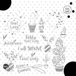 Plotterdatei Pflanzen Liebe svg dxf - Sewando