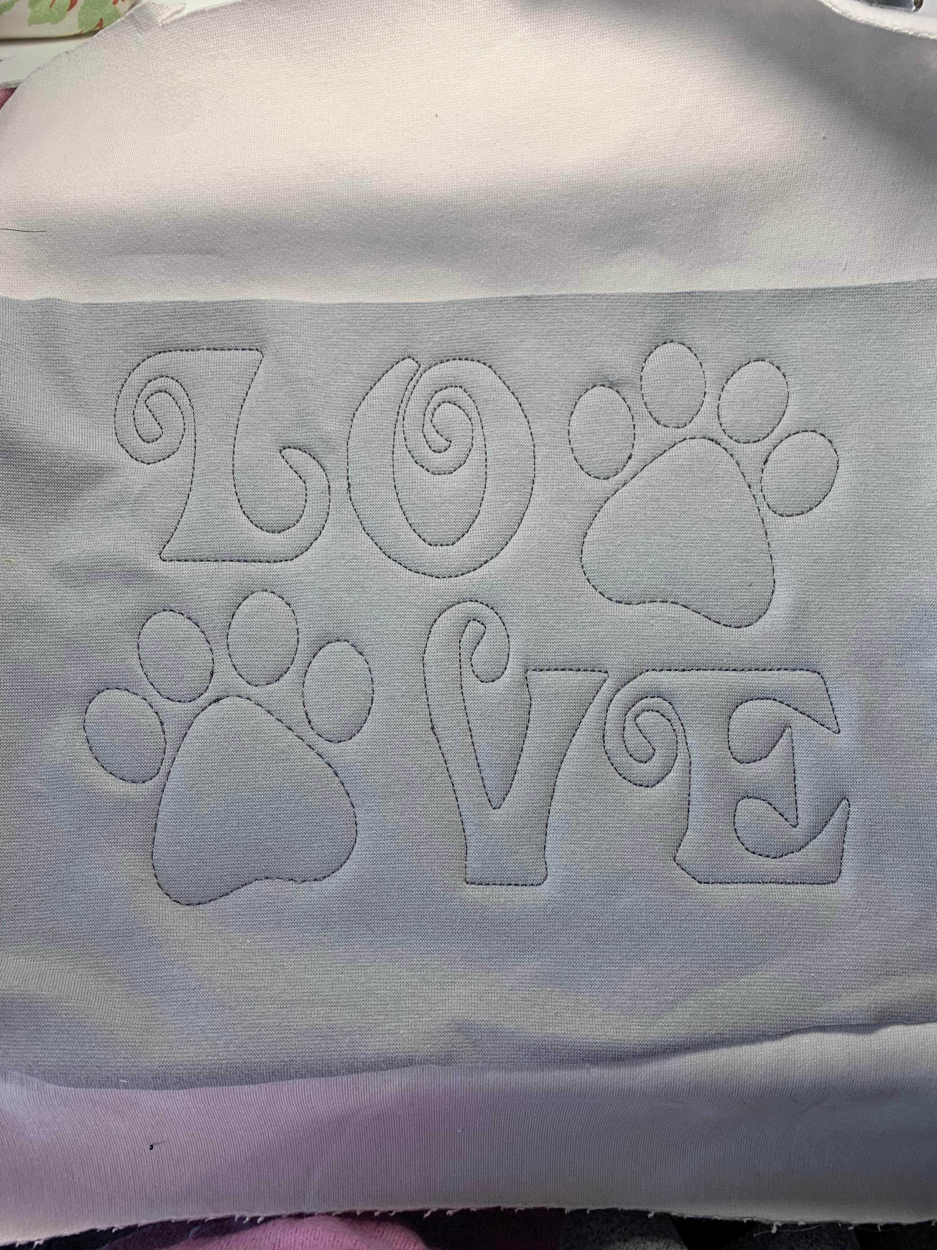 Stickdatei Hund Love Doodle Applikation Set 2512 - Sewando