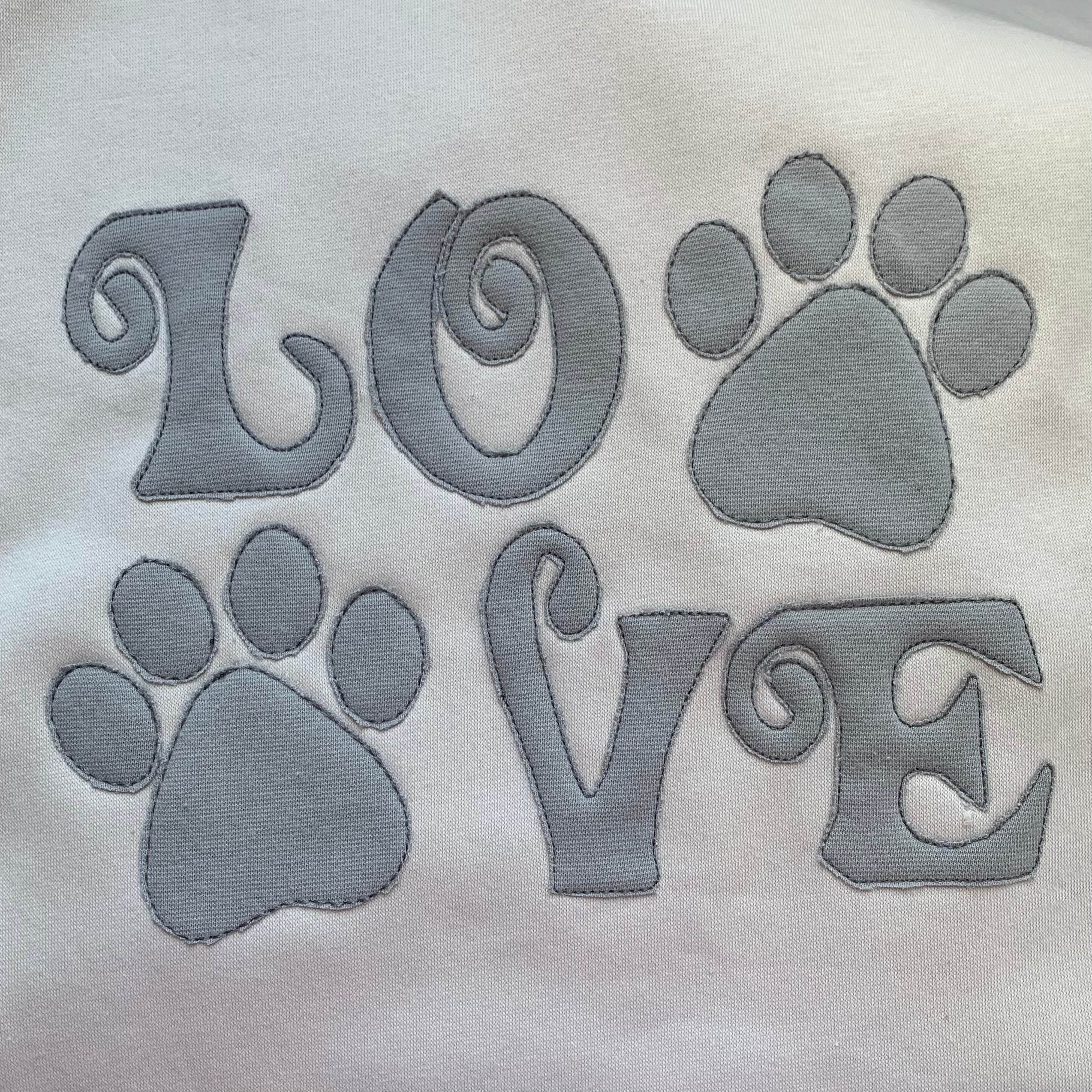 Stickdatei Hund Love Doodle Applikation Set 2512 - Sewando