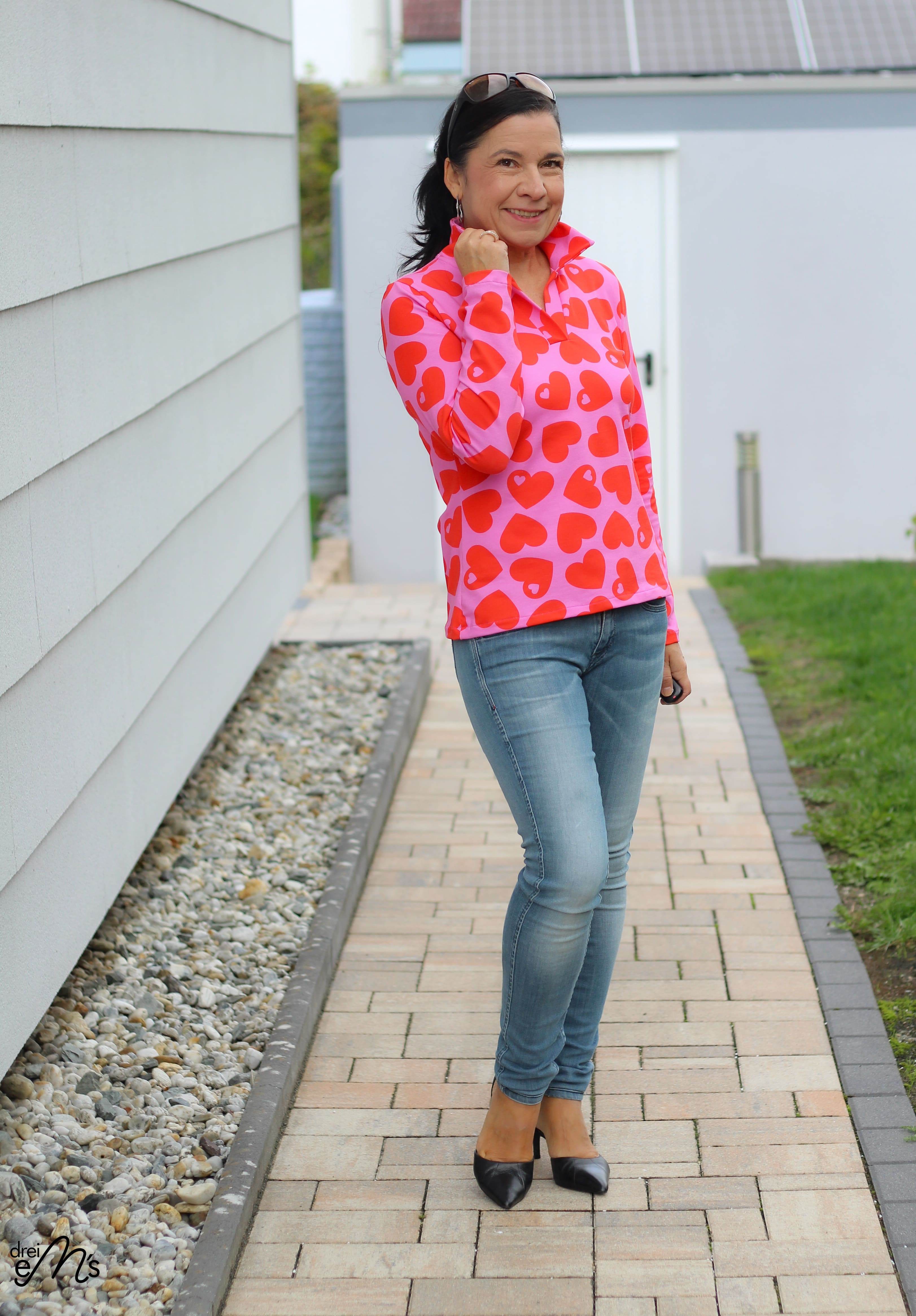 Schnittmuster Blusenshirt WEIDACH 2 - Maschenware Gr. 34-54 + Videoanleitung : - Sewando