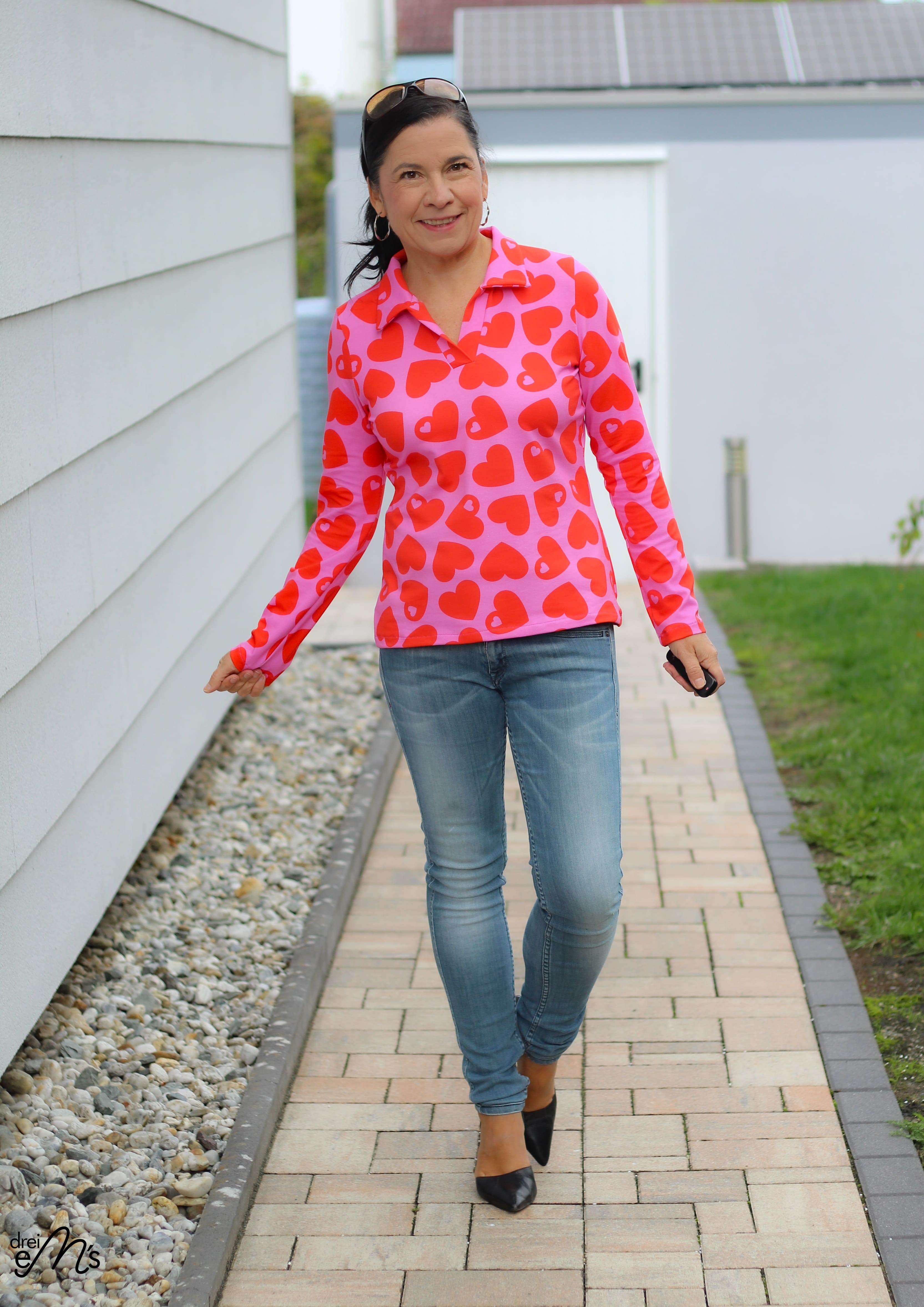 Schnittmuster Blusenshirt WEIDACH 2 - Maschenware Gr. 34-54 + Videoanleitung : - Sewando