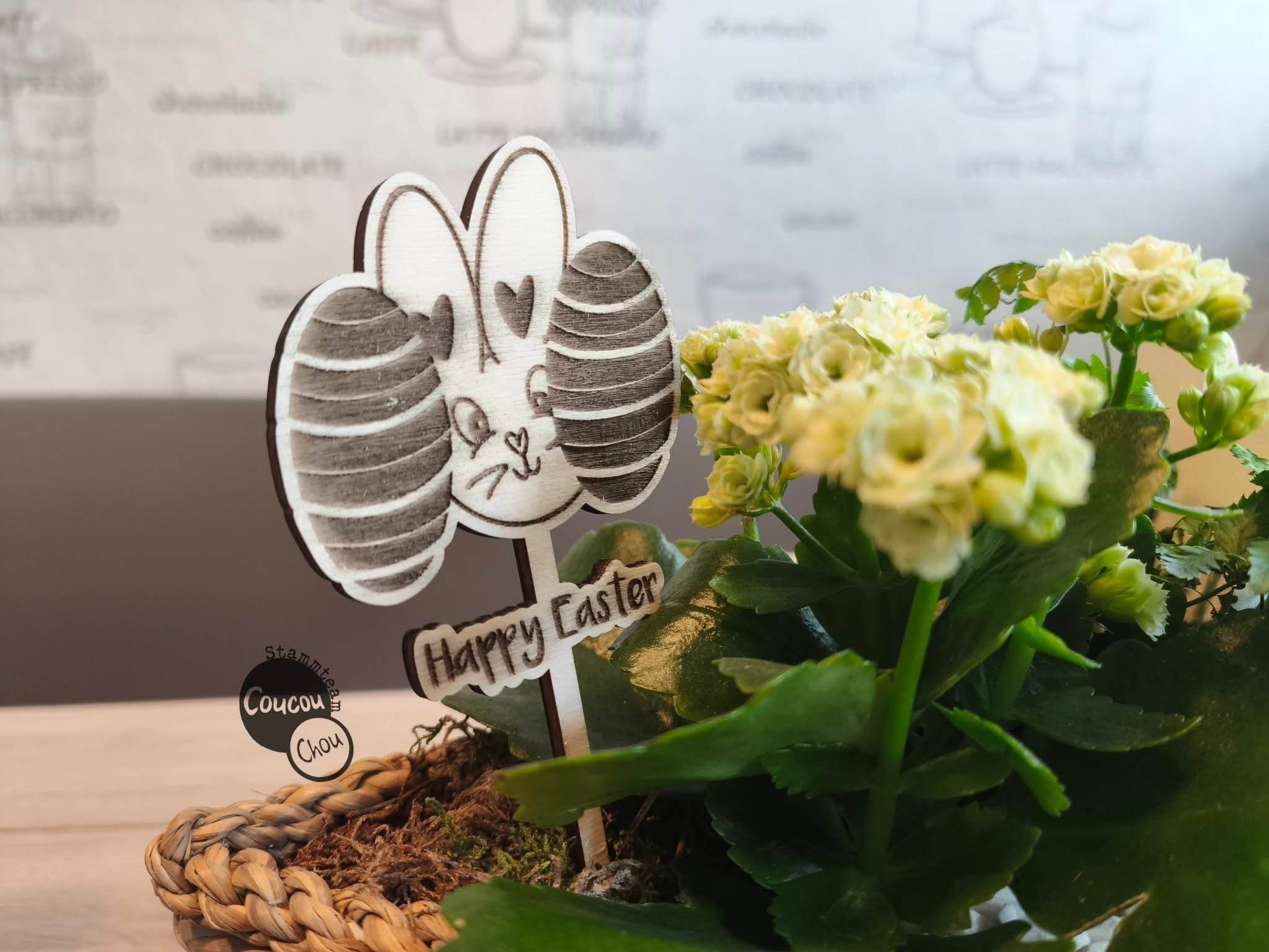 Plotterdatei Herz Hasi Ostern svg dxf - Sewando