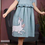 Schnittmuster Rüschenkleid Wini Maxi Gr. 104-146 - Sewando