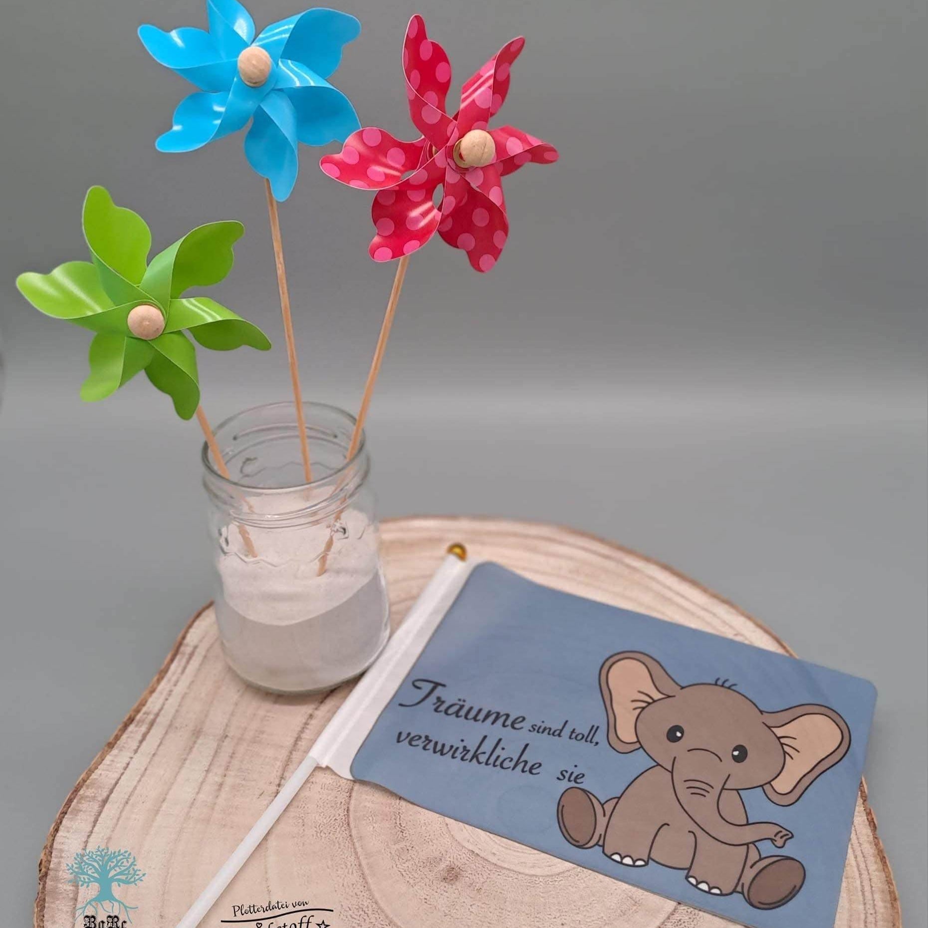 Riesiges Digipapierset Elefantenkinder - 120 Papiere & 12 Sayings, Digistamp - Sewando