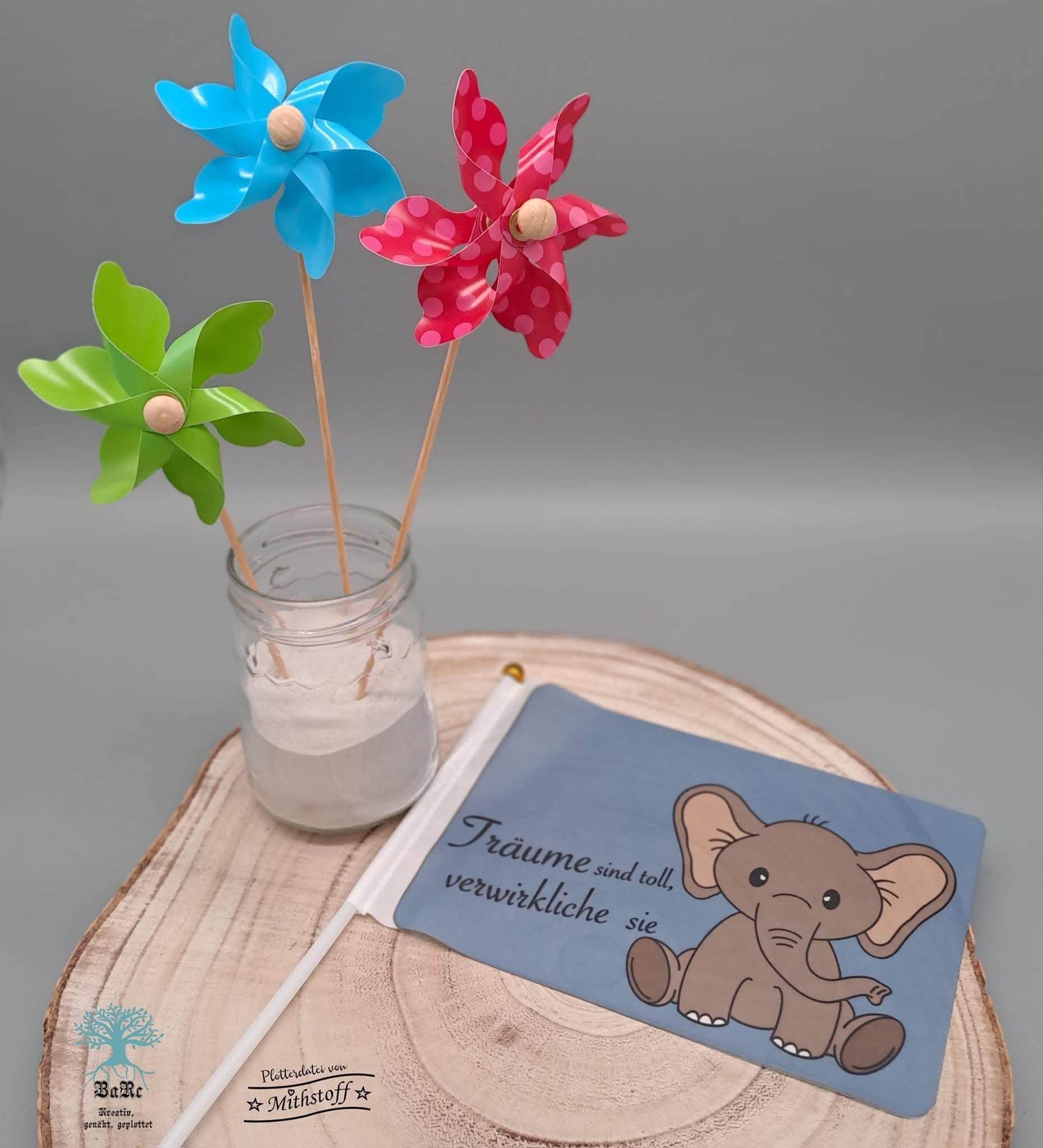 Riesiges Digipapierset Elefantenkinder - 120 Papiere & 12 Sayings, Digistamp - Sewando
