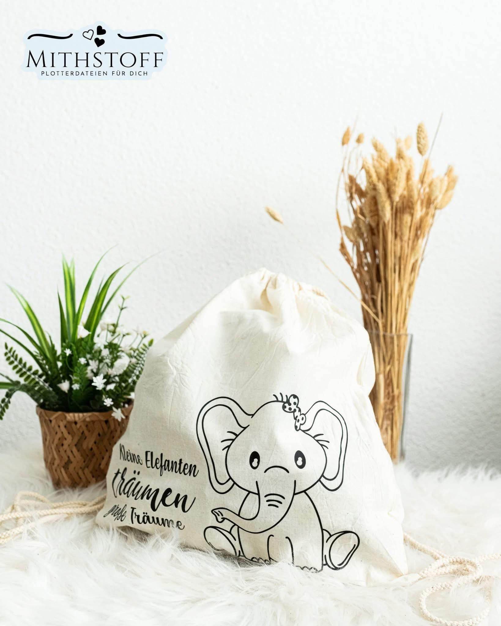 Riesiges Digipapierset Elefantenkinder - 120 Papiere & 12 Sayings, Digistamp - Sewando