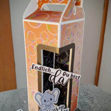 Riesiges Digipapierset Elefantenkinder - 120 Papiere & 12 Sayings, Digistamp - Sewando
