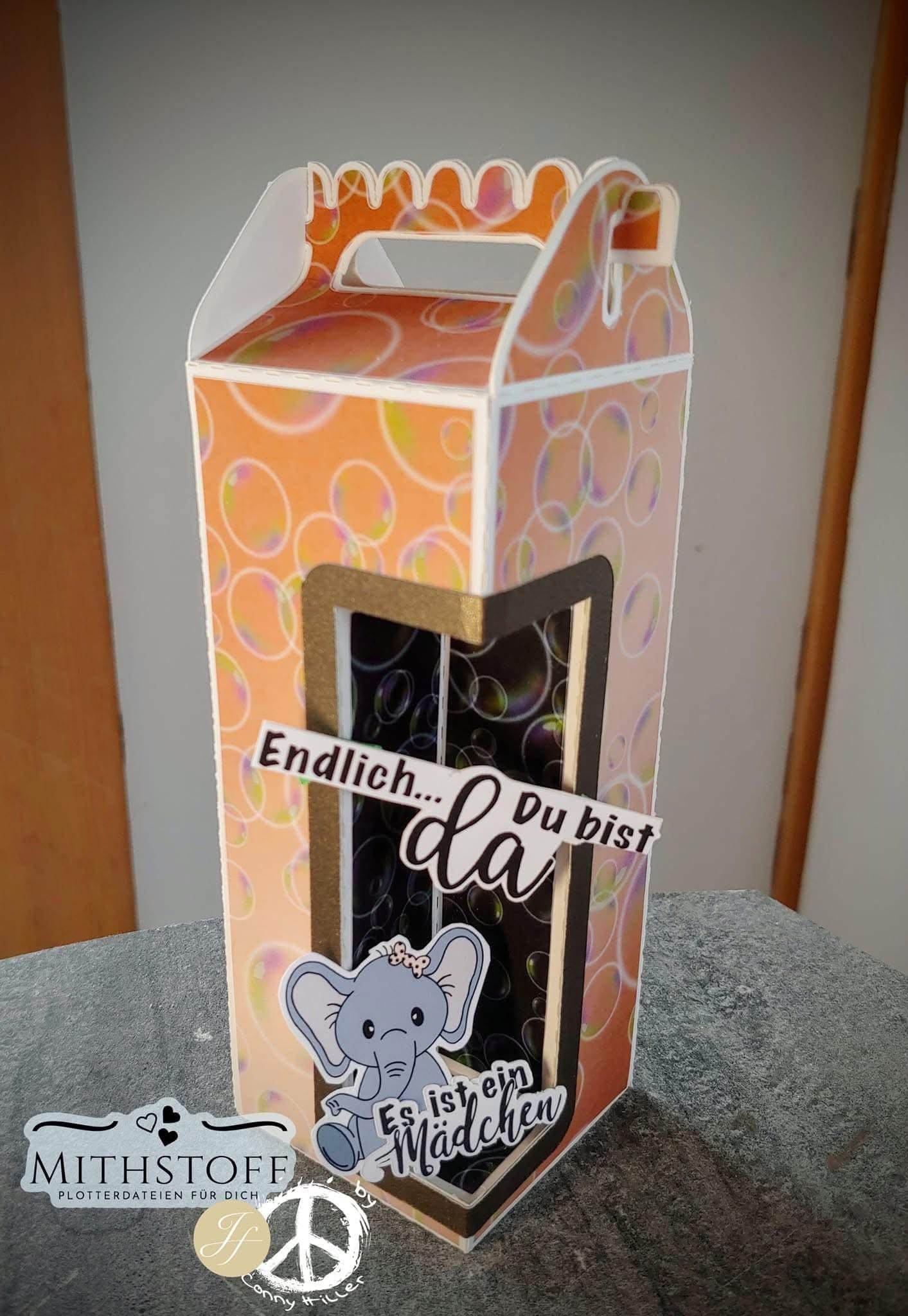 Riesiges Digipapierset Elefantenkinder - 120 Papiere & 12 Sayings, Digistamp - Sewando