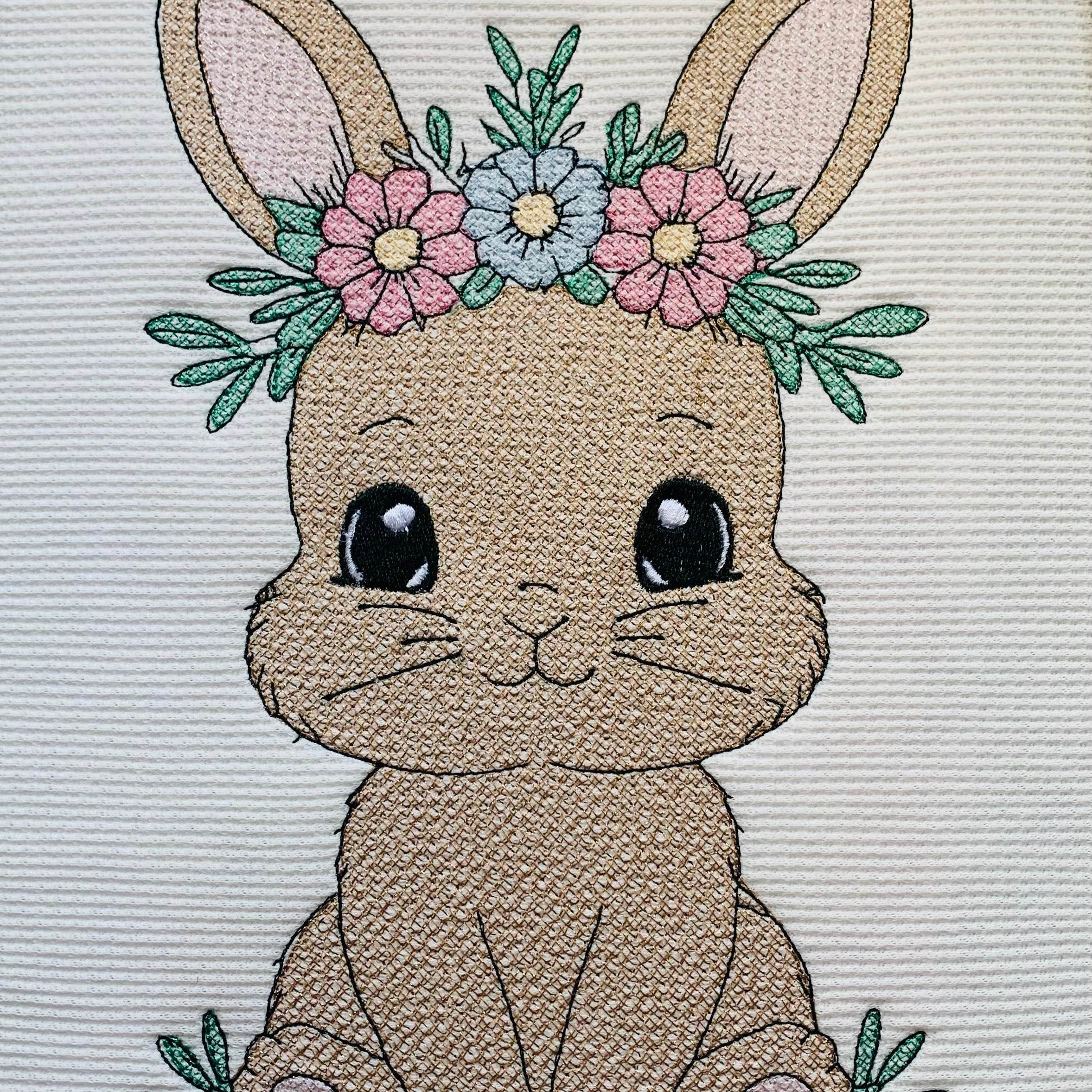 Stickdatei Hase 1 mit Blumen Set 2513 - Sewando