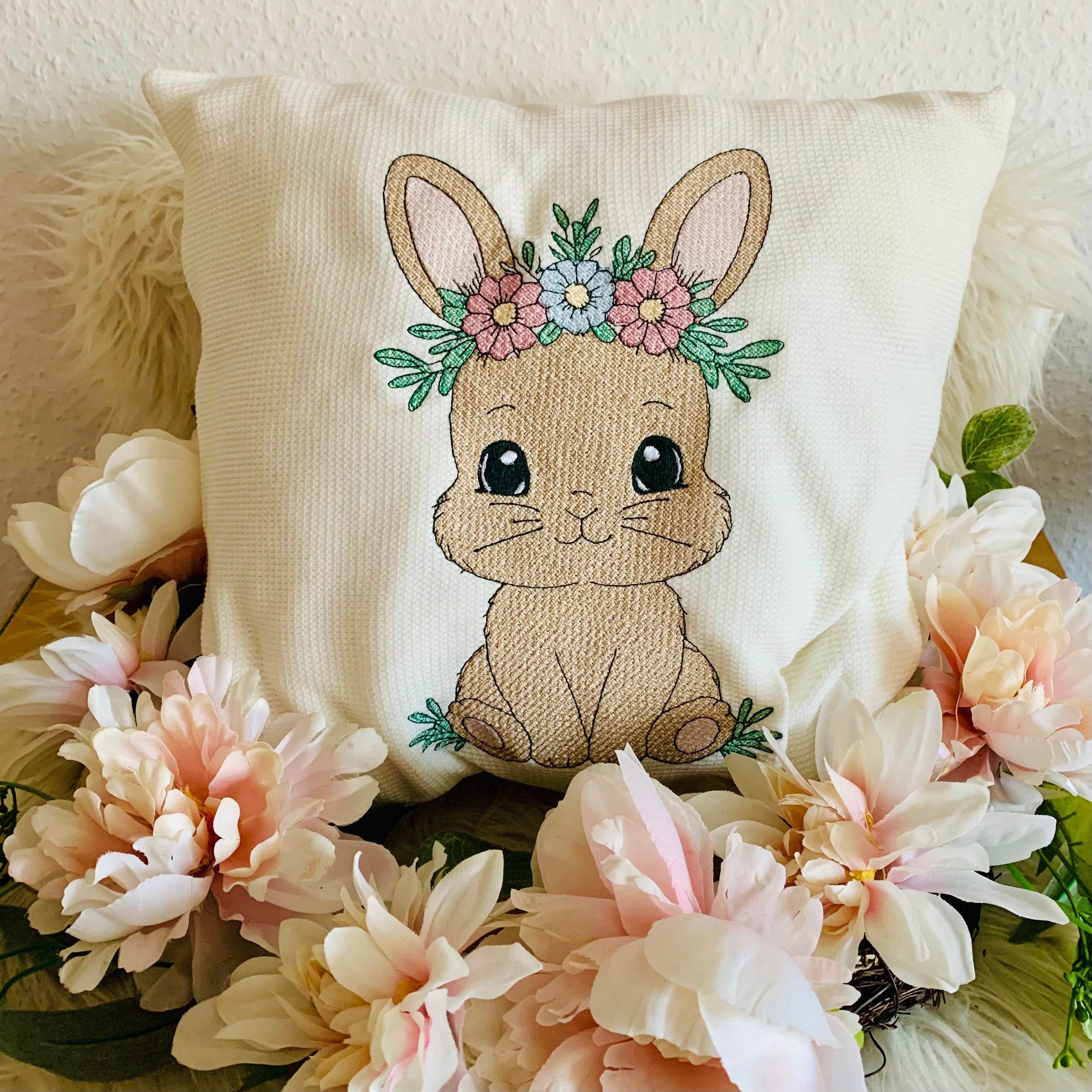 Stickdatei Hase 1 mit Blumen Set 2513 - Sewando