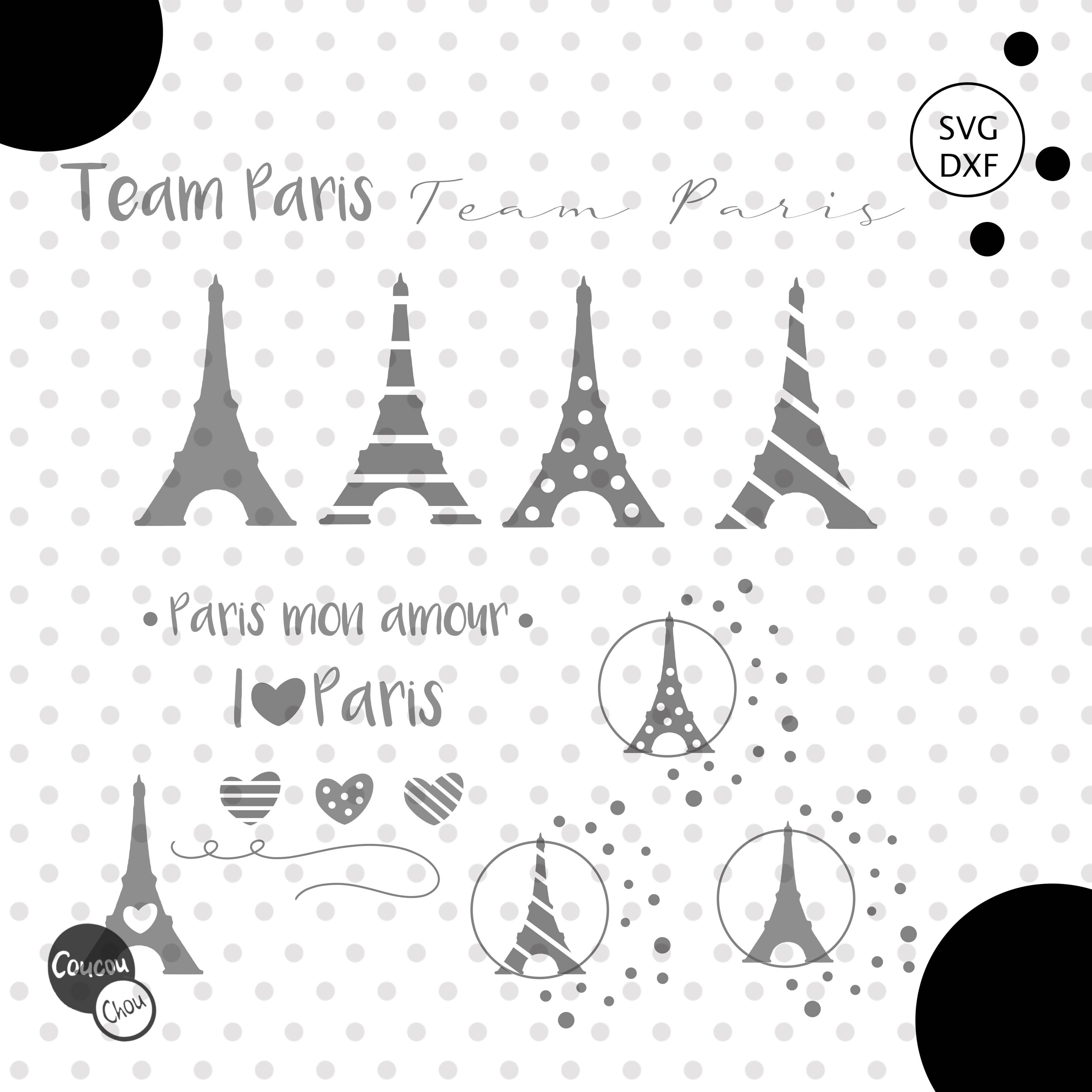 Plotterdatei Eiffelturm Paris svg dxf - Sewando