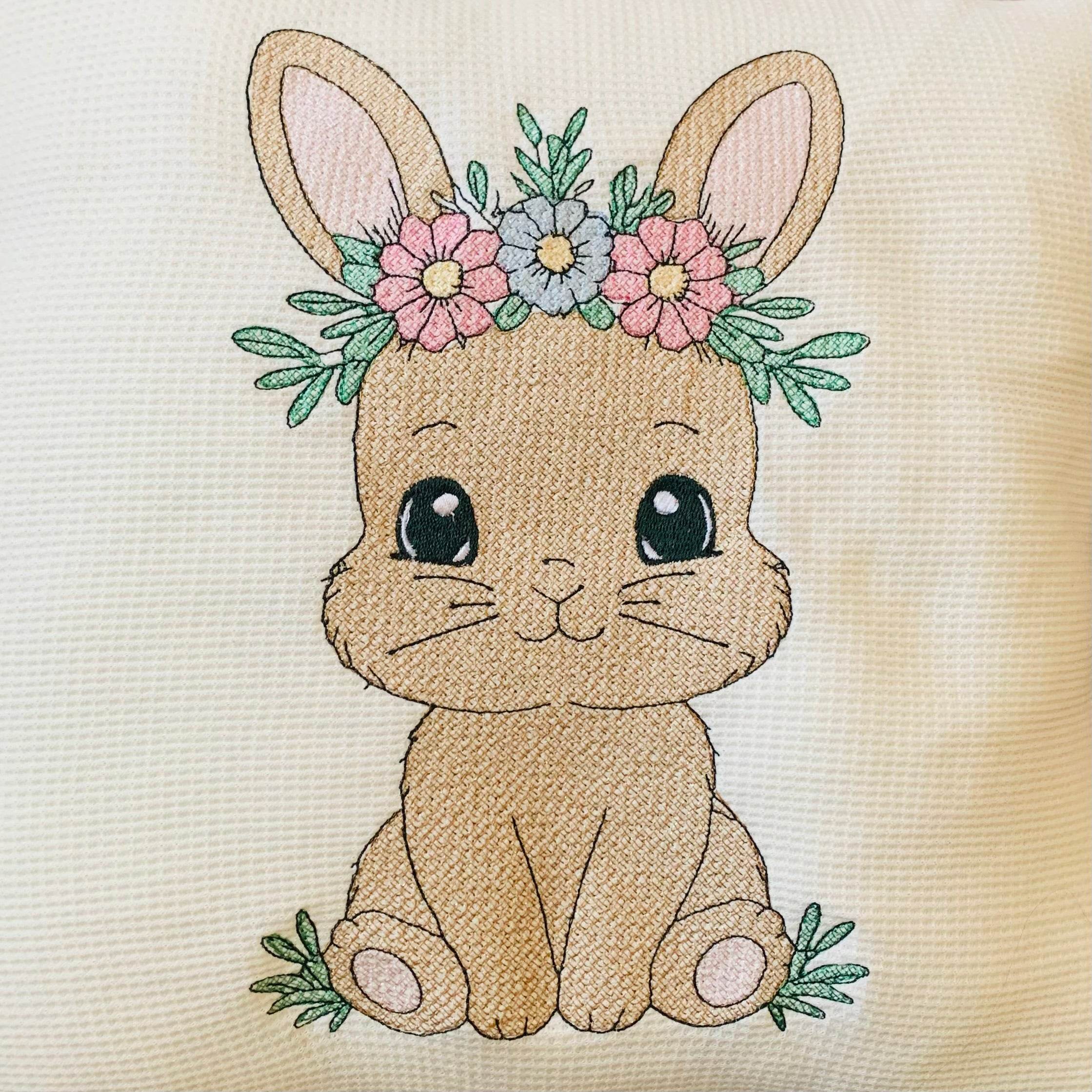 Stickdatei Hase 1 mit Blumen Set 2513 - Sewando