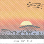 Plotterdatei - Savanne - Tiere - Afrika - SVG - DXF - PNG - Datei - Sewando