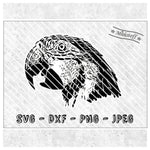 Plotterdatei - Wildnis - Papagei - SVG - DXF - Datei - Tierkopf - Sewando