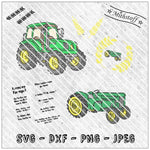 Plotterdatei - Trecker - Traktor - SVG - PNG - DXF - JPEG - Sewando