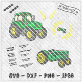 Plotterdatei - Trecker - Traktor - SVG - PNG - DXF - JPEG - Sewando