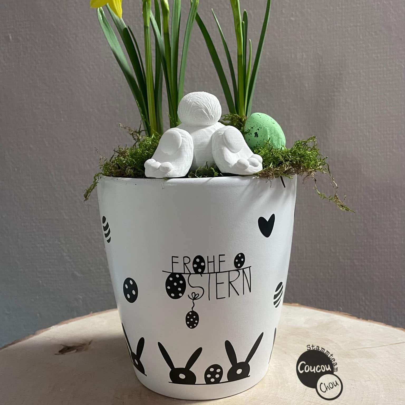 Plotterdatei Osterhasen Popos svg dxf - Sewando