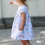 Schnittmuster Crossover Dress - Kleid BEAMER Version - Gr. 56 - 164 - Sewando
