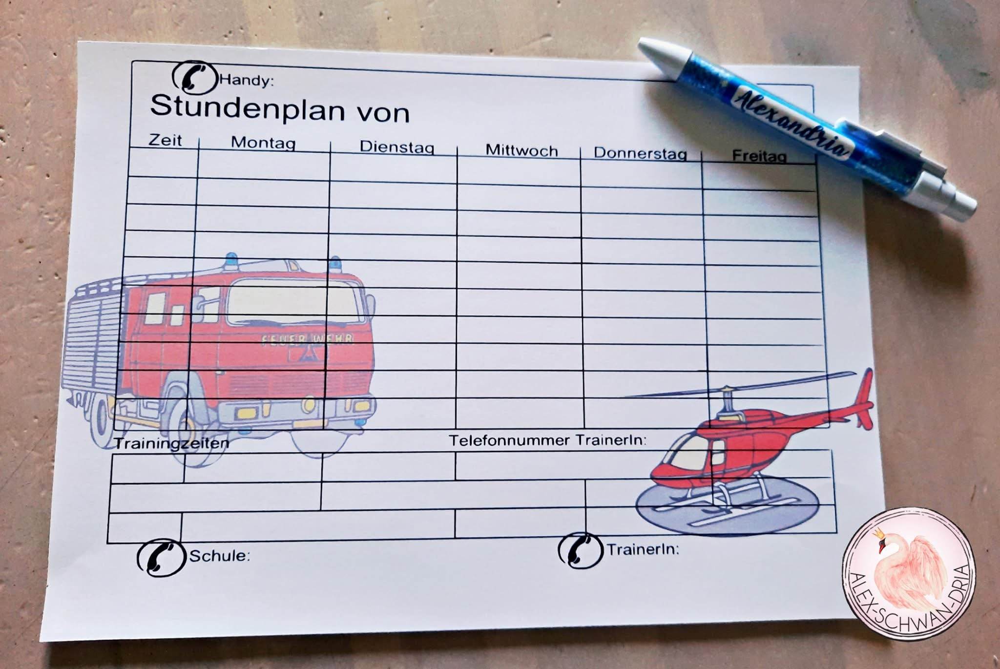 Plotterdatei - Feuerwehr - Hubschrauber - Löschfahrzeug - SVG - DXF - Sewando