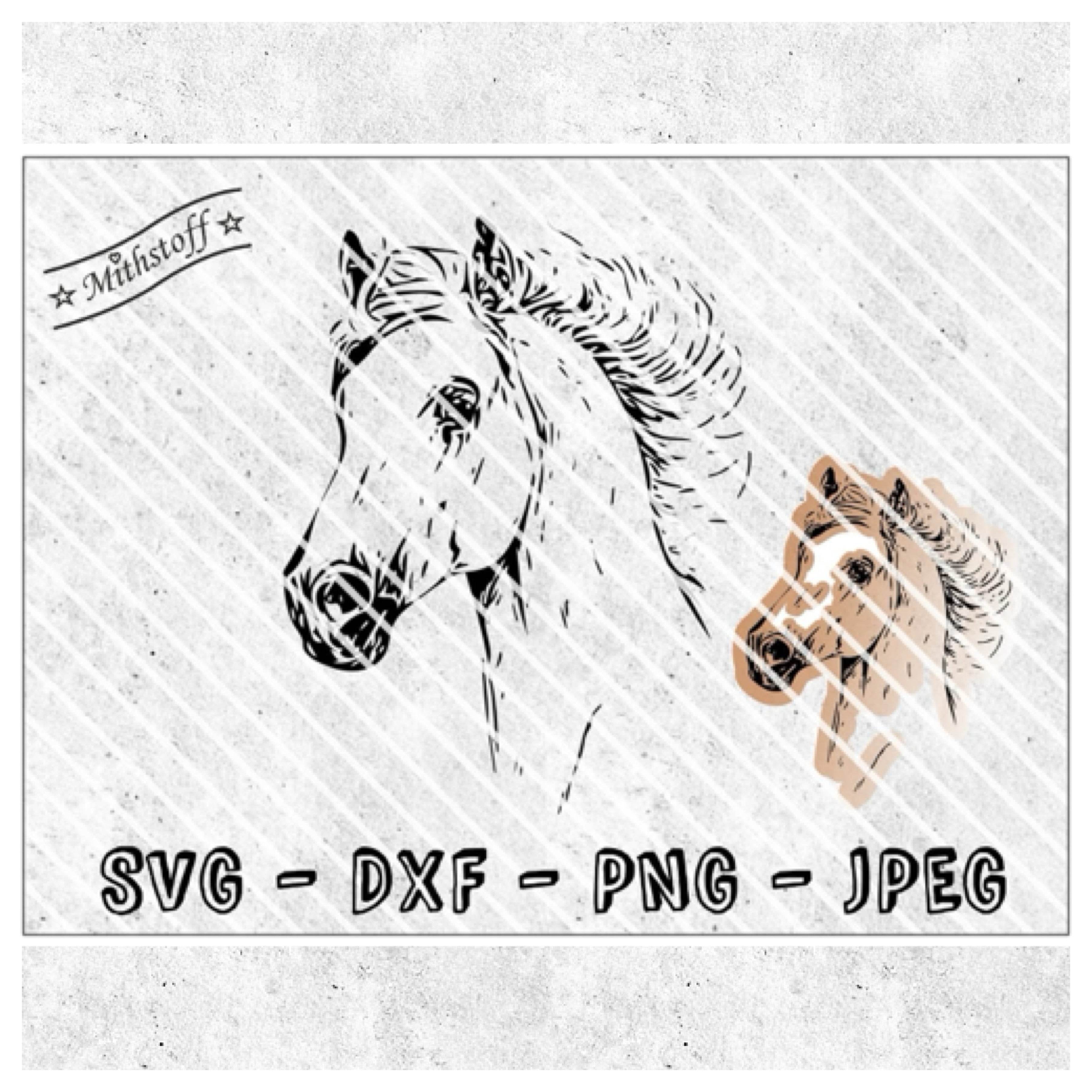 Plotterdatei - Pferd - Kinder - SVG - DXF - PNG - Sewando