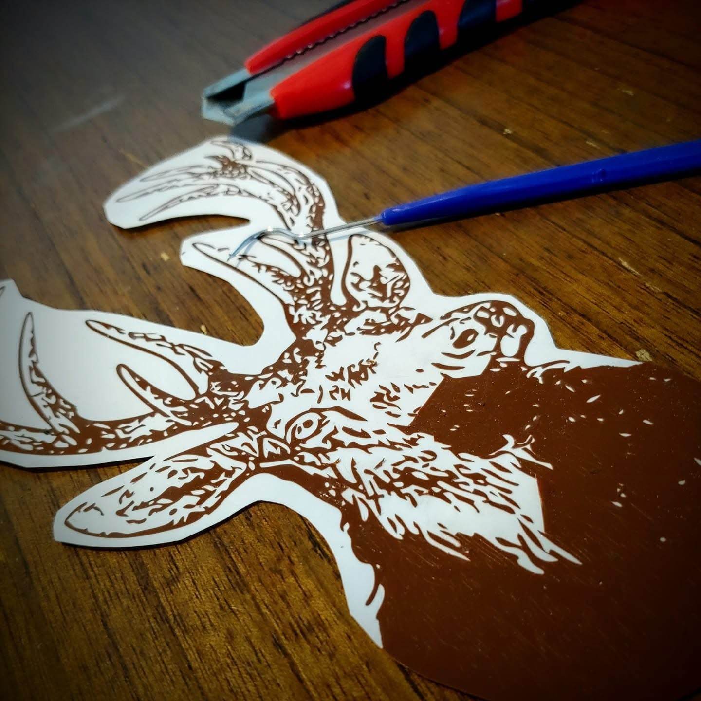 Plotterdatei - Hirsch - Waldtier - SVG - DXF - Datei - Sewando