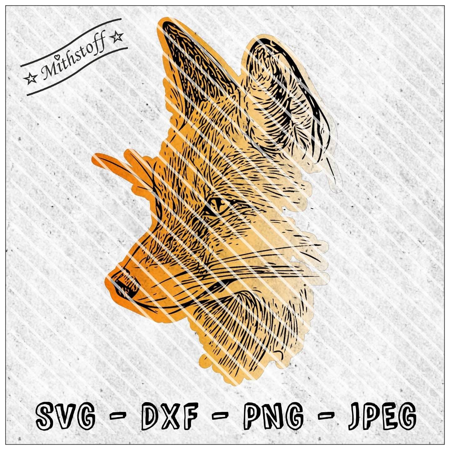 Plotterdatei - Fuchs - Reineke - SVG - DXF - Datei - Sewando