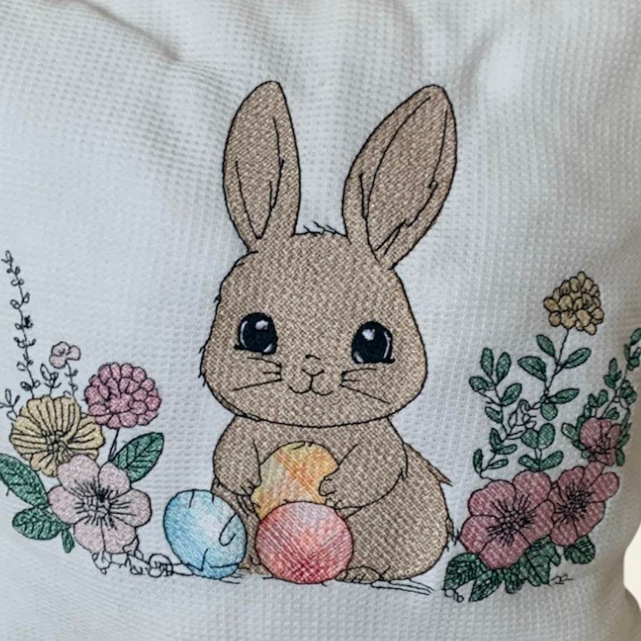 Stickdatei Hase 3 mit Blumen Set 2513 - Sewando