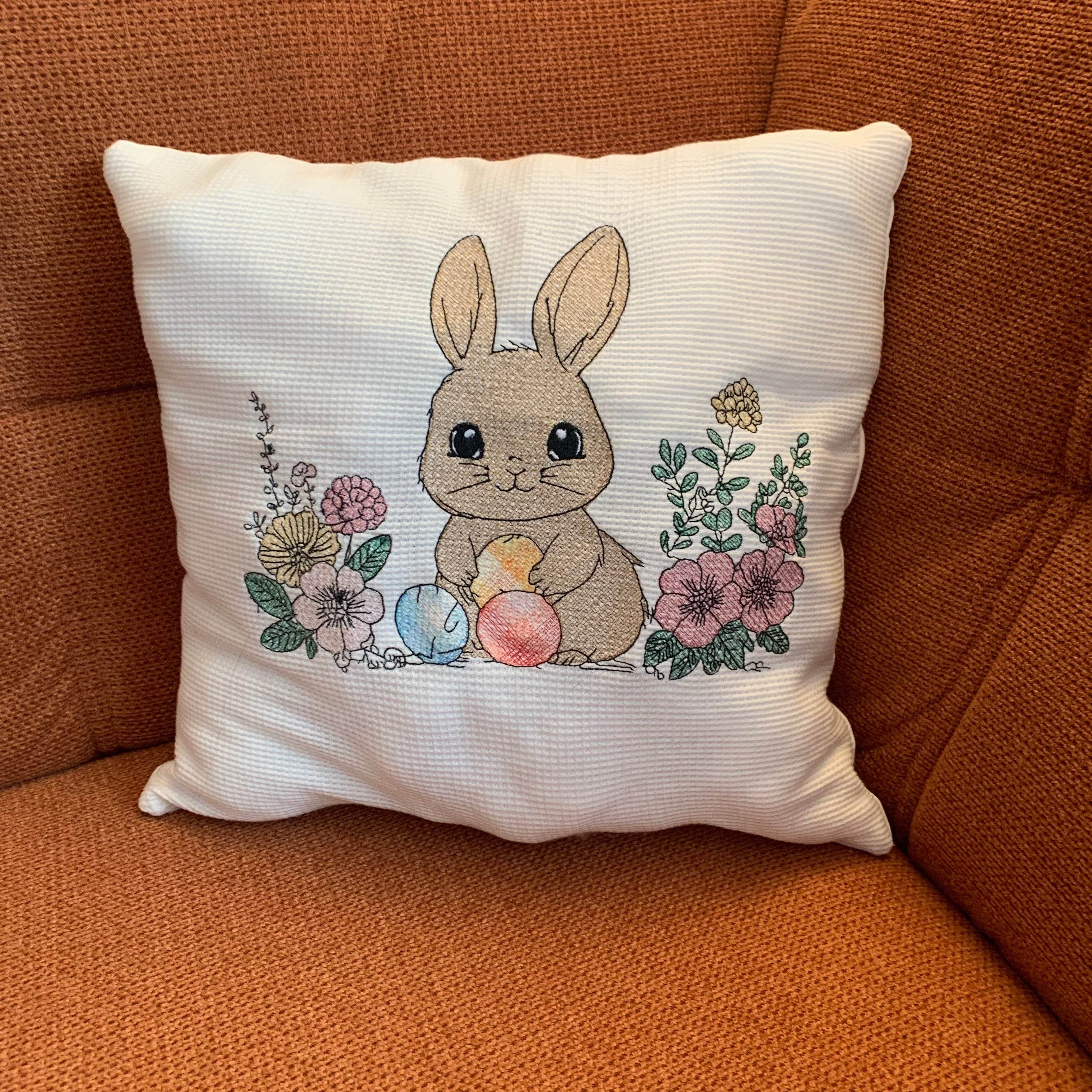 Stickdatei Hase 3 mit Blumen Set 2513 - Sewando